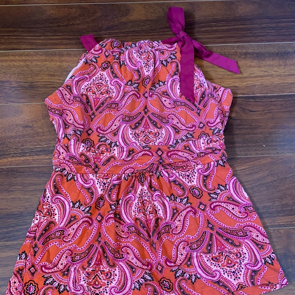 Pink and red floral tank